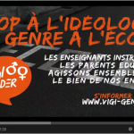 Stop à l’enseignement de la Théorie du Genre dans les écoles françaises